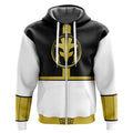 Tokusatsu Hero Black White Gold Mecha Zip-Up Hoodie