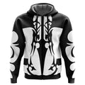 Bleach Arrancar Dark Totem Black White Zip-Up Hoodie