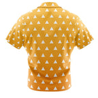 Demon Slayer Zenitsu Yellow White Triangle Hawaiian Shirt