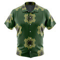 One Piece Zoro Wano Clan Symbol Green Hawaiian Shirt