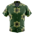 One Piece Zoro Wano Clan Symbol Green Hawaiian Shirt