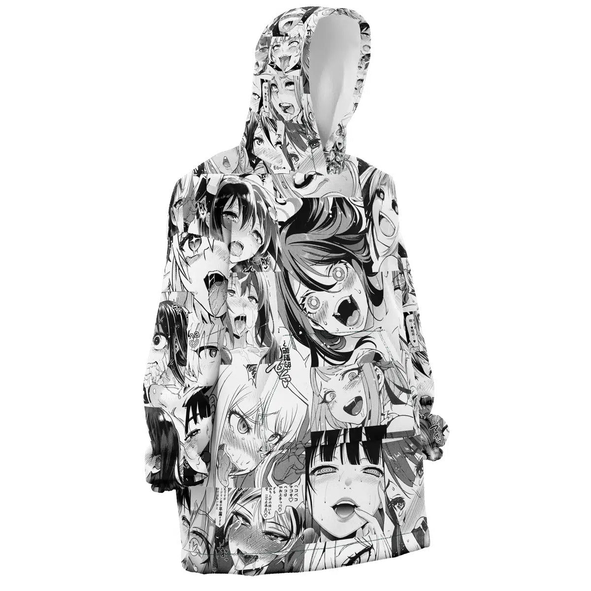 Ahegao Manga Print Hoodie Blanket - Dimensional Era
