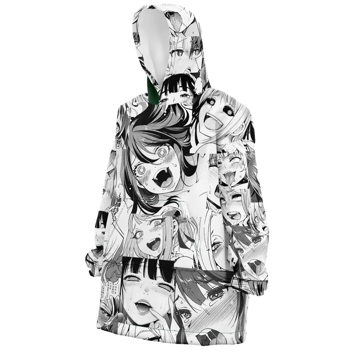 Ahegao Manga Print Hoodie Blanket - Dimensional Era