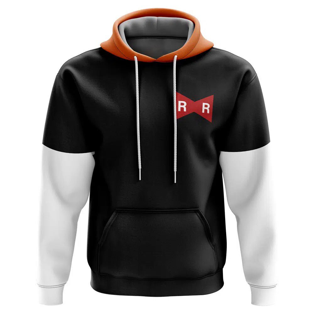 Android 21 Red Ribbon Army Logo Color Block Hoodie - Dimensional Era