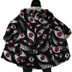 Anime Blood Eyes All Print Fleece Hooded Cloak - Dimensional Era