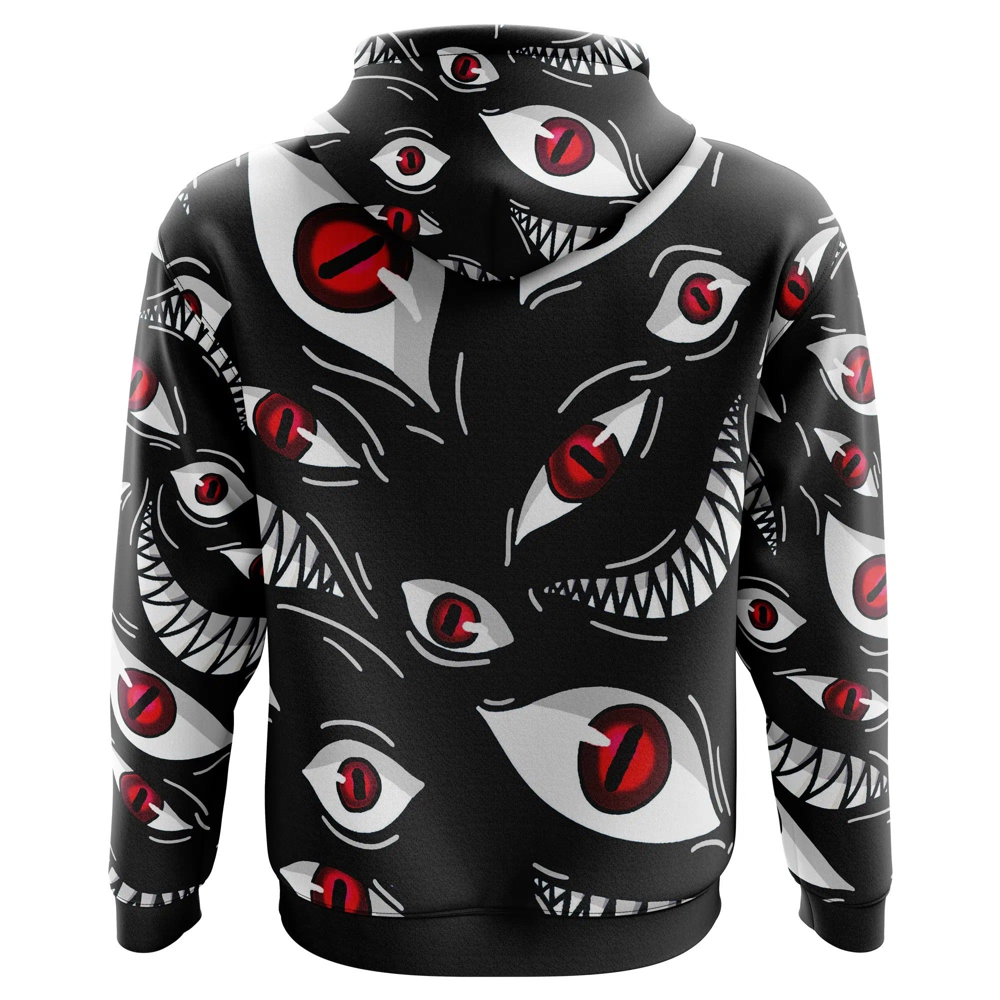 Anime Red Evil Eyes All Over Print Hoodie - Dimensional Era