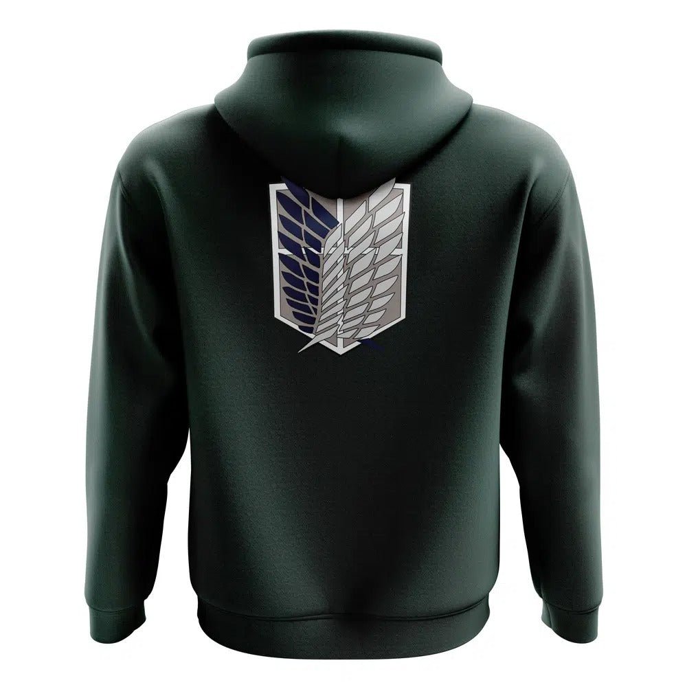 Attack on Titan Survey Corps Dark Green Zip-Up Hoodie - Dimensional Era