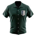 Attack On Titan Survey Corps Wings Of Freedom Green Hawaiian Shirt - Dimensional Era