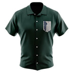 Attack On Titan Survey Corps Wings Of Freedom Green Hawaiian Shirt - Dimensional Era