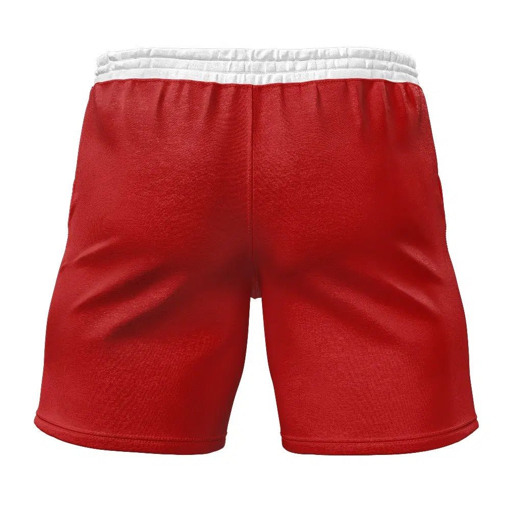 Baki Red Athletic Shorts | Breathable Drawstring Sweatpants Anime Fighting Style - Dimensional Era