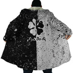 Black Clover Four-Leaf Long Polar Fleece Zip Coat - Dimensional Era