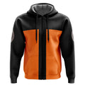 Naruto Uzumaki Black Orange Spiral Zip-Up Hoodie