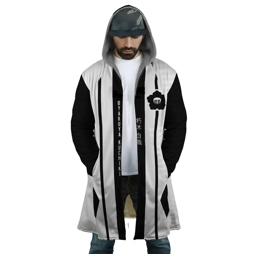 Bleach Byakuya Kuchiki Long Polar Fleece Zip Coat - Dimensional Era