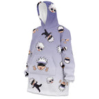 Chibi Satoru Gojo Gradient Hoodie Blanket - Dimensional Era