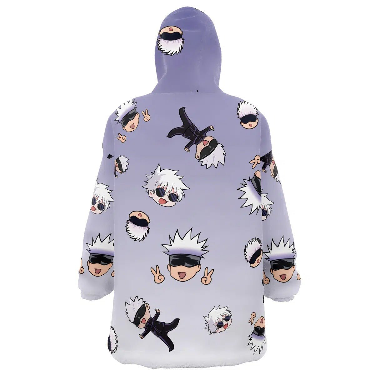 Chibi Satoru Gojo Gradient Hoodie Blanket - Dimensional Era