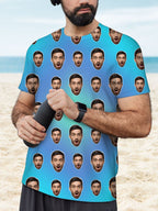 Custom Face Print Hawaiian Shirt Men Women Pets - Dimensional Era