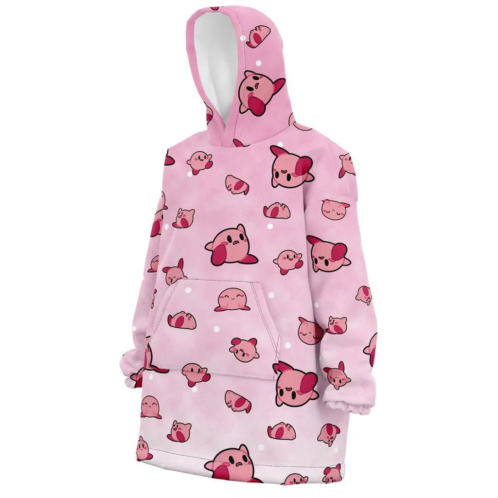 Cute Kirby All Over Print Hoodie Blanket - Dimensional Era