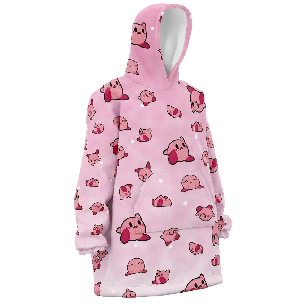 Cute Kirby All Over Print Hoodie Blanket - Dimensional Era