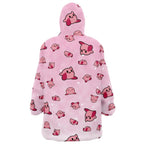Cute Kirby All Over Print Hoodie Blanket - Dimensional Era