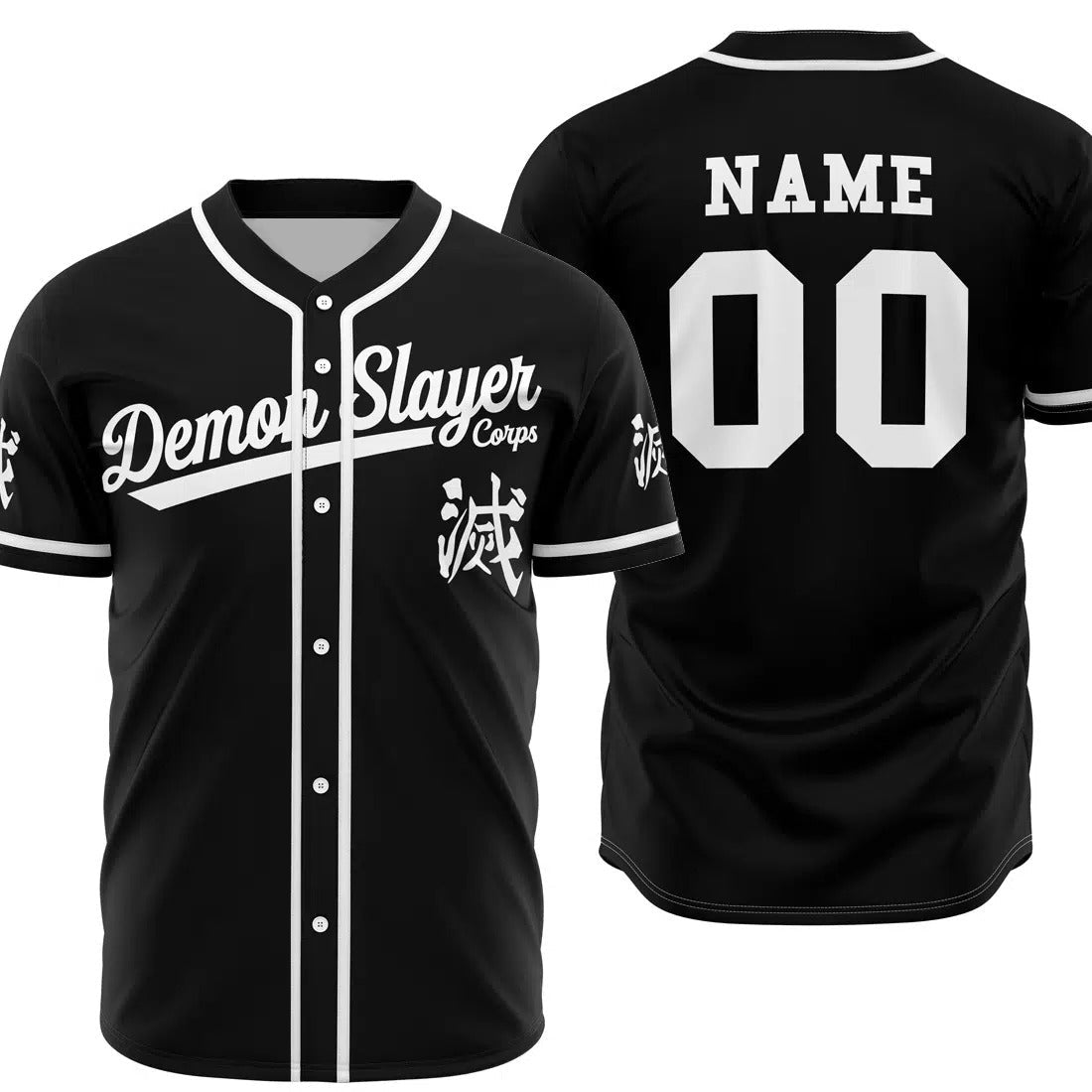 Demon Slayer Corps Custom Name Number Baseball Jersey - Dimensional Era