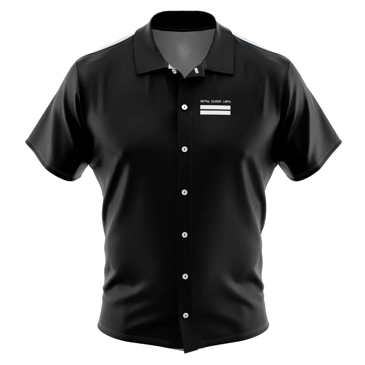Demon Slayer Corps Kanji Symbol Black Hawaiian Shirt - Dimensional Era