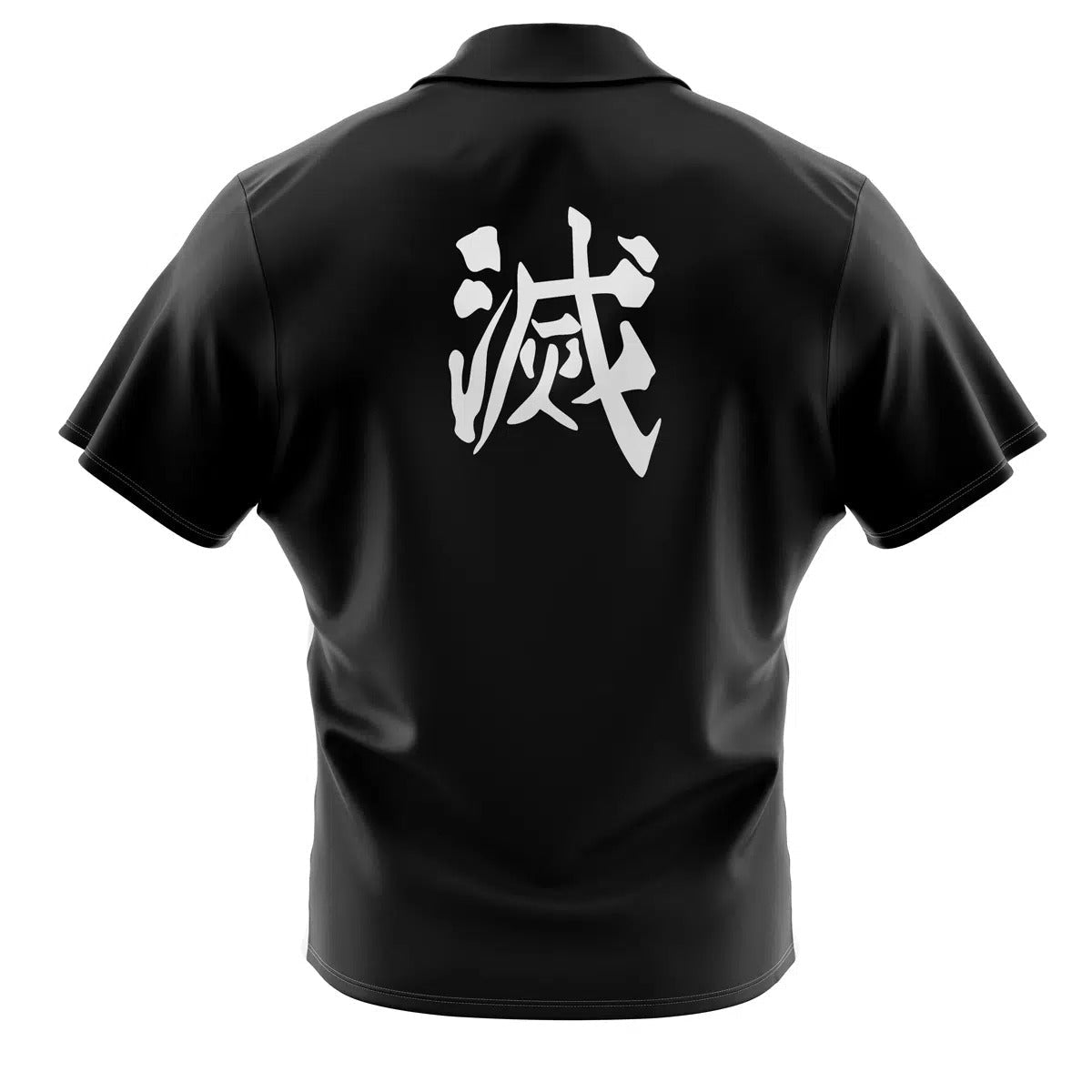 Demon Slayer Corps Kanji Symbol Black Hawaiian Shirt - Dimensional Era