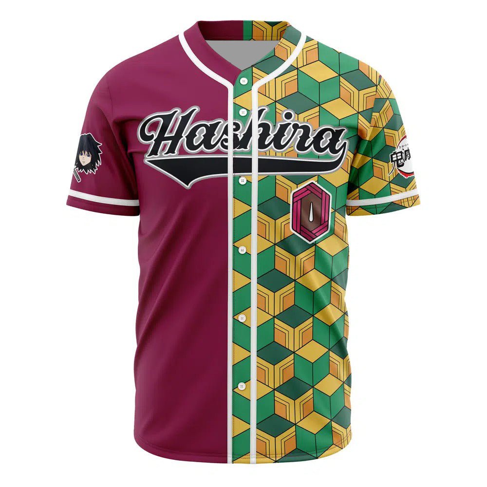 Demon Slayer Giyuu Hashira Split Baseball Jersey - Dimensional Era