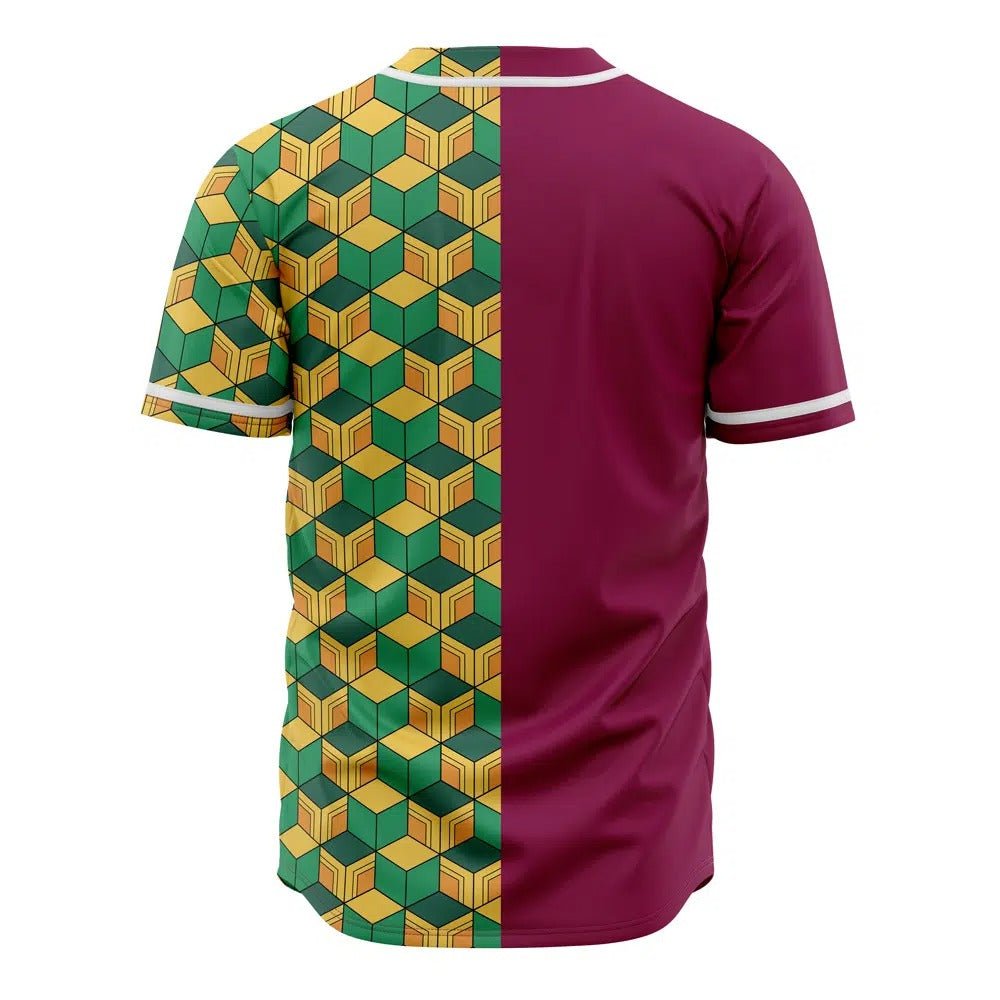 Demon Slayer Giyuu Split Color Baseball Jersey - Dimensional Era
