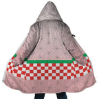 Demon Slayer Nezuko Grid Fleece Hooded Cloak - Dimensional Era