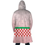 Demon Slayer Nezuko Grid Fleece Hooded Cloak - Dimensional Era