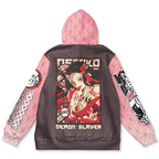 Demon Slayer Nezuko Pink Brown Hoodie - Dimensional Era
