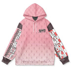 Demon Slayer Nezuko Pink Pattern Hoodie - Dimensional Era