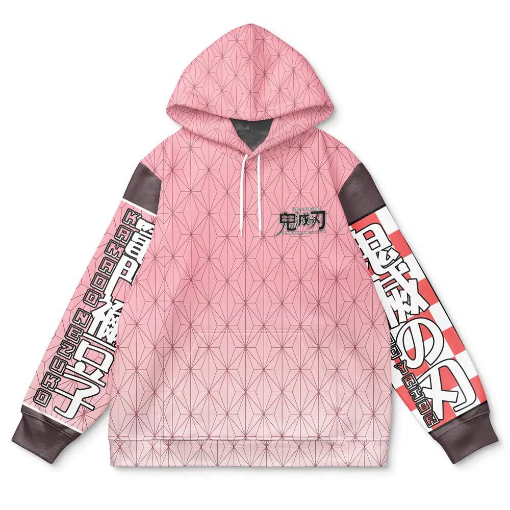 Demon Slayer Nezuko Pink Pattern Hoodie - Dimensional Era