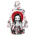Demon Slayer Nezuko Plum Blossom Hoodie Blanket - Dimensional Era