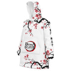 Demon Slayer Nezuko Plum Blossom Hoodie Blanket - Dimensional Era