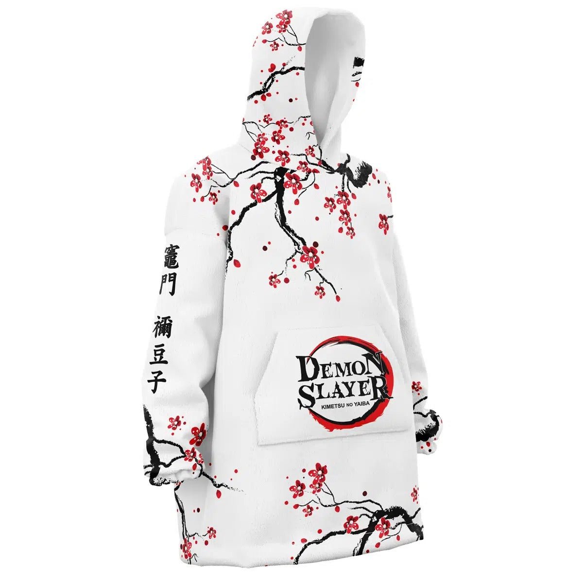 Demon Slayer Nezuko Plum Blossom Hoodie Blanket - Dimensional Era