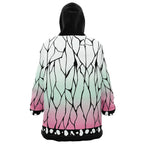 Demon Slayer Shinobu Butterfly Pattern Hoodie Blanket - Dimensional Era