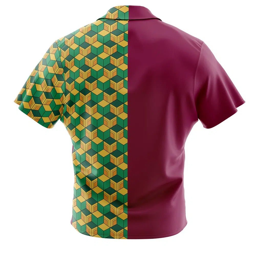 Demon Slayer Tomioka Giyuu Split Hawaiian Shirt - Dimensional Era