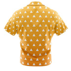 Demon Slayer Zenitsu Yellow White Triangle Hawaiian Shirt - Dimensional Era