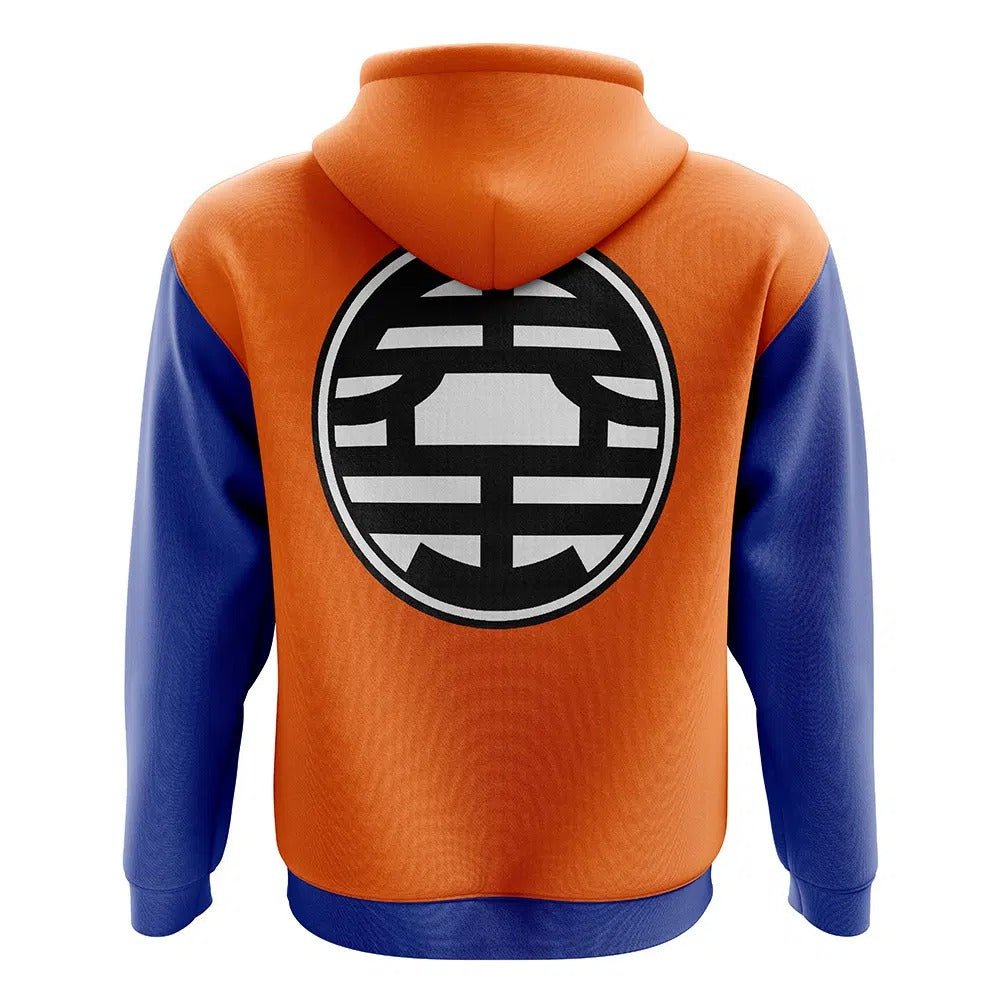 Dragon Ball Turtle Hermit Style Orange Blue Zip-Up Hoodie - Dimensional Era