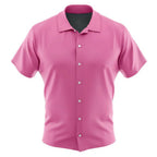 Dragon Ball Vegeta BADMAN Pink Short Sleeve Button Up Shirt - Dimensional Era