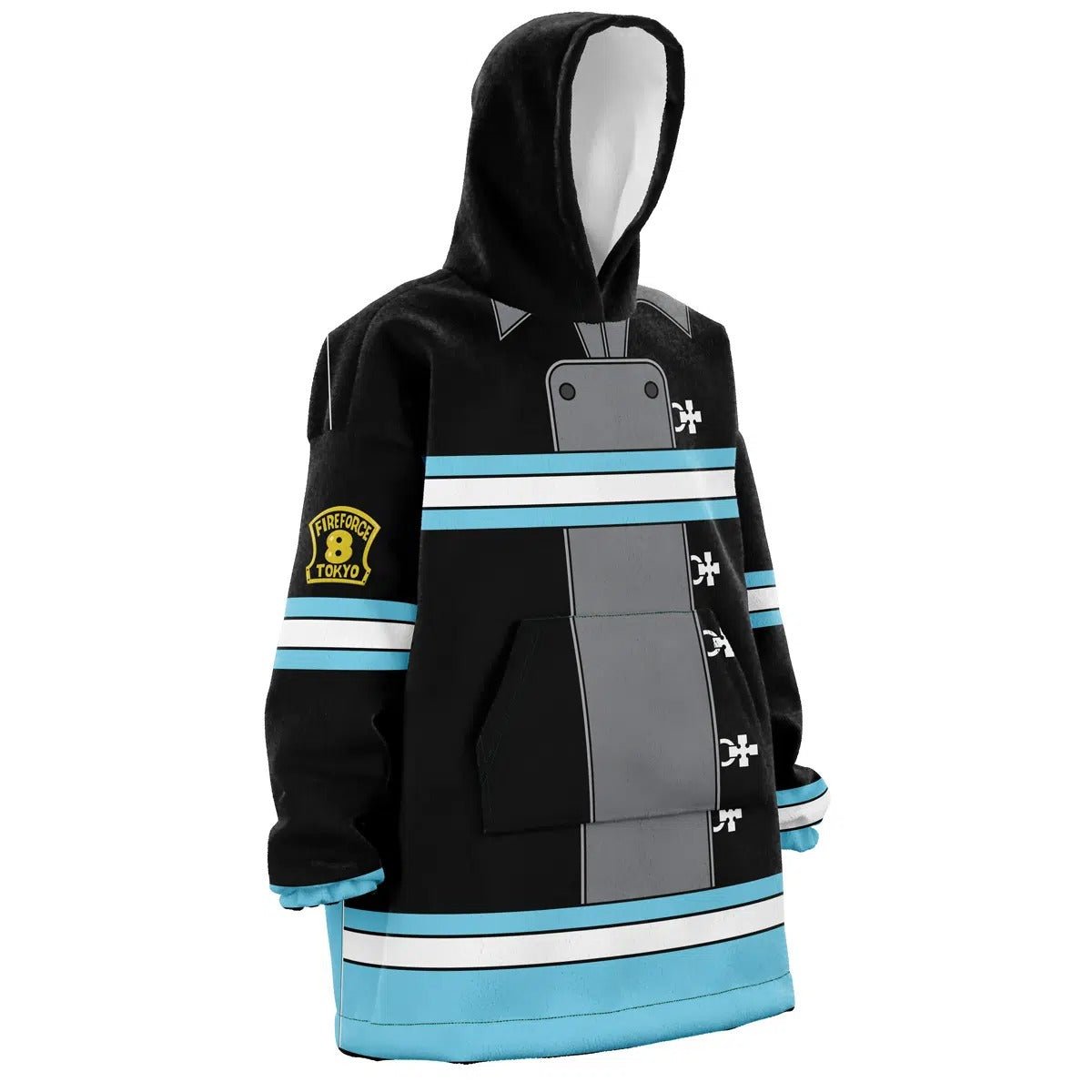 Fire Force 8th Company Uniform Hoodie Blanket - Dimensional Era