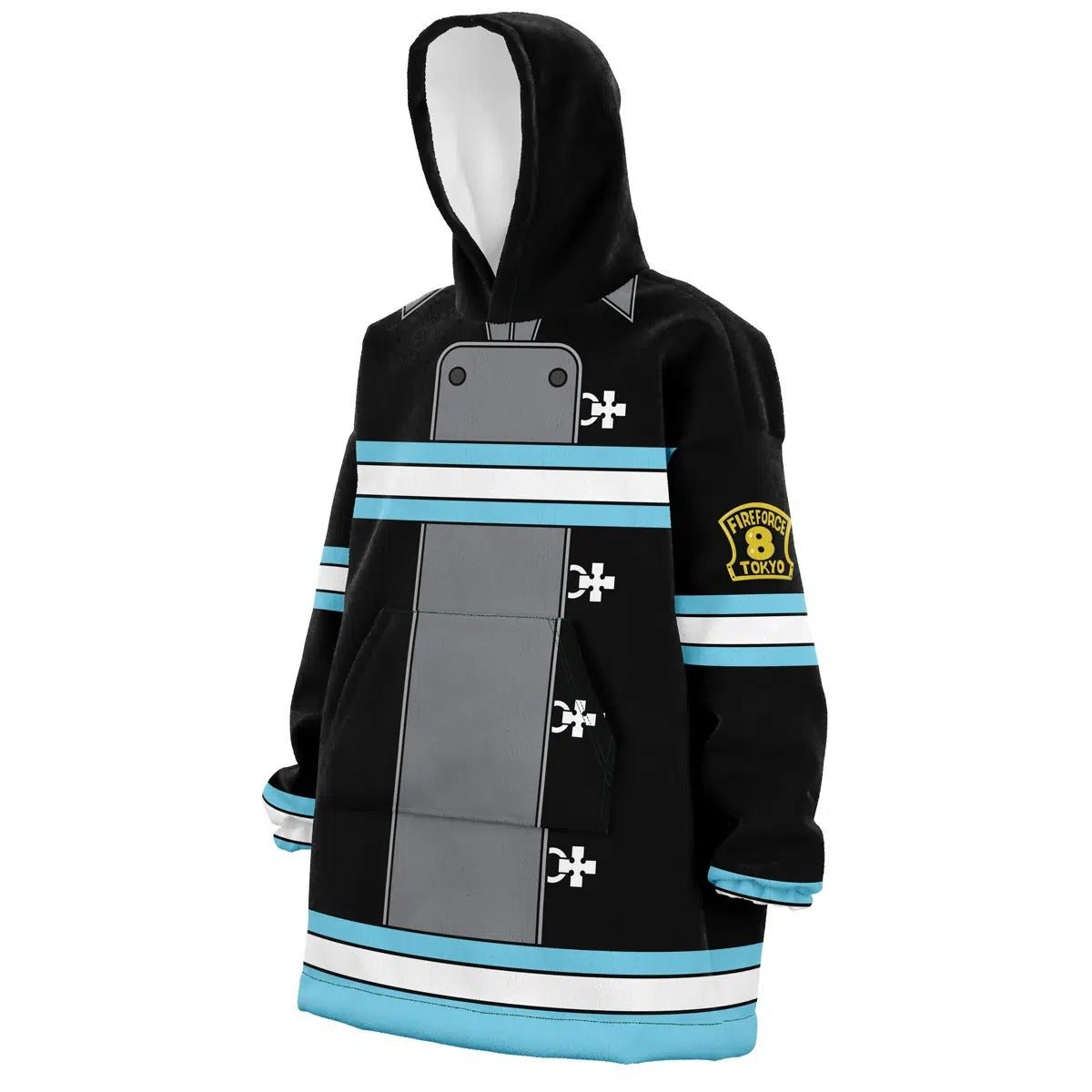 Fire Force 8th Company Uniform Hoodie Blanket - Dimensional Era