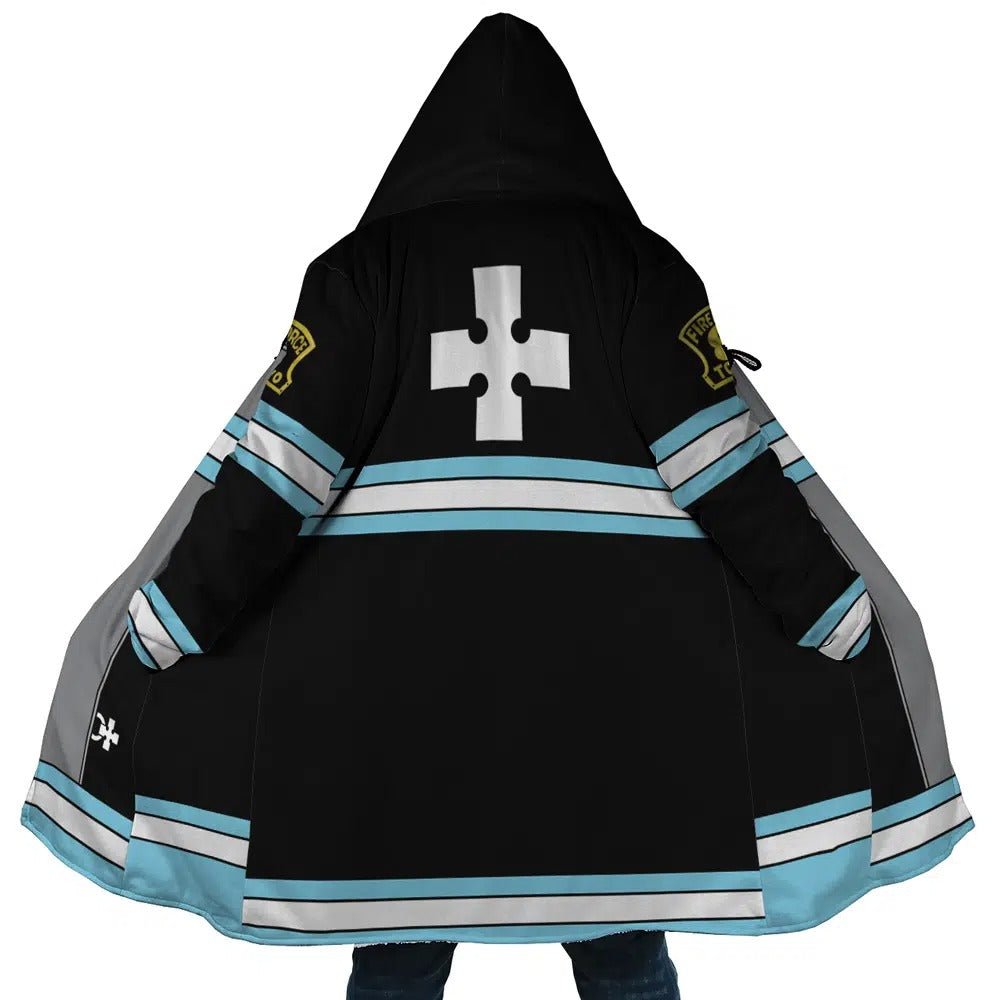 Fire Force Uniform Long Polar Fleece Zip Coat - Dimensional Era