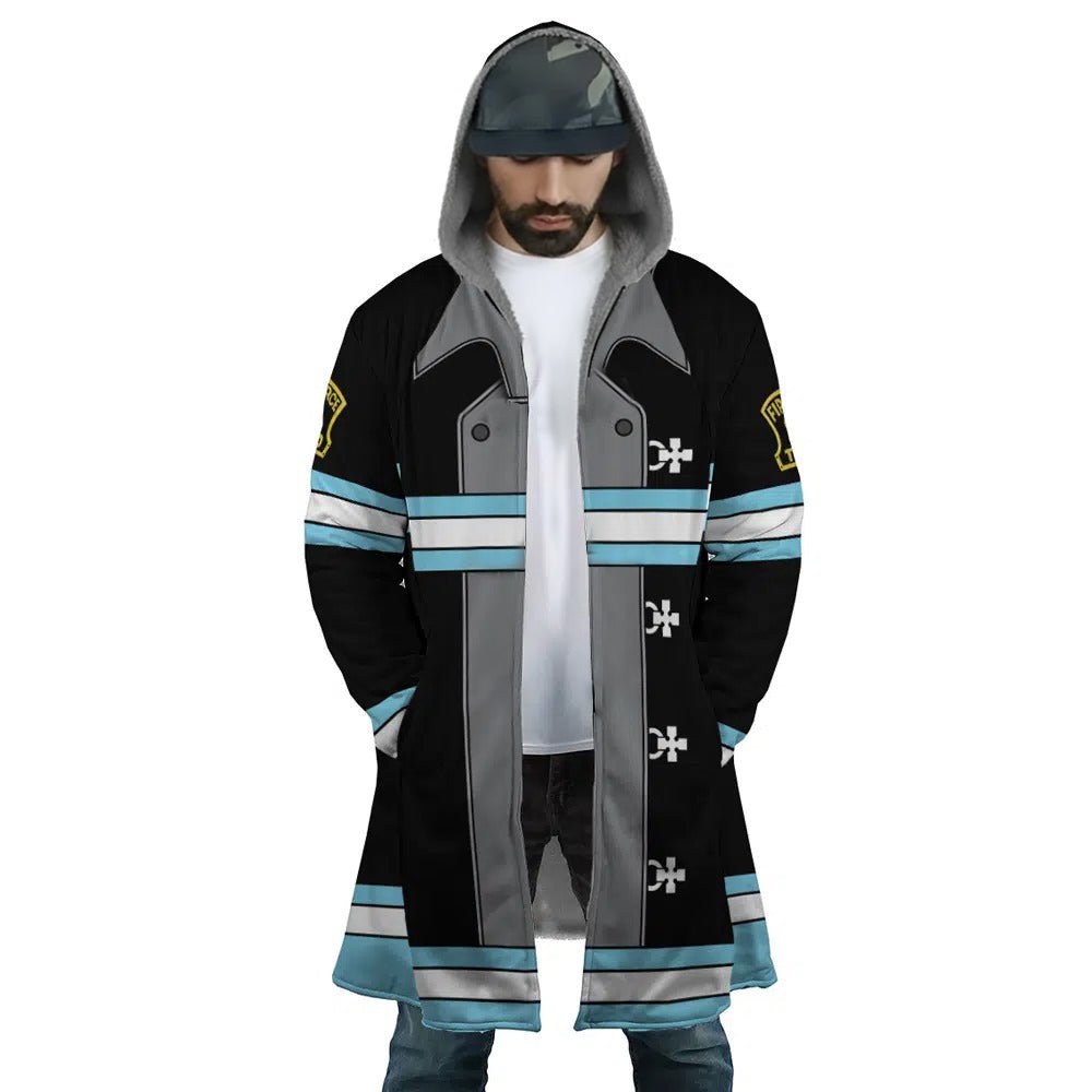 Fire Force Uniform Long Polar Fleece Zip Coat - Dimensional Era