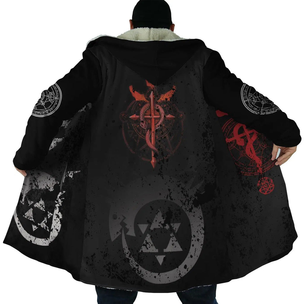 Fullmetal Alchemist Caduceus Transmutation Zip Hooded Cloak - Dimensional Era