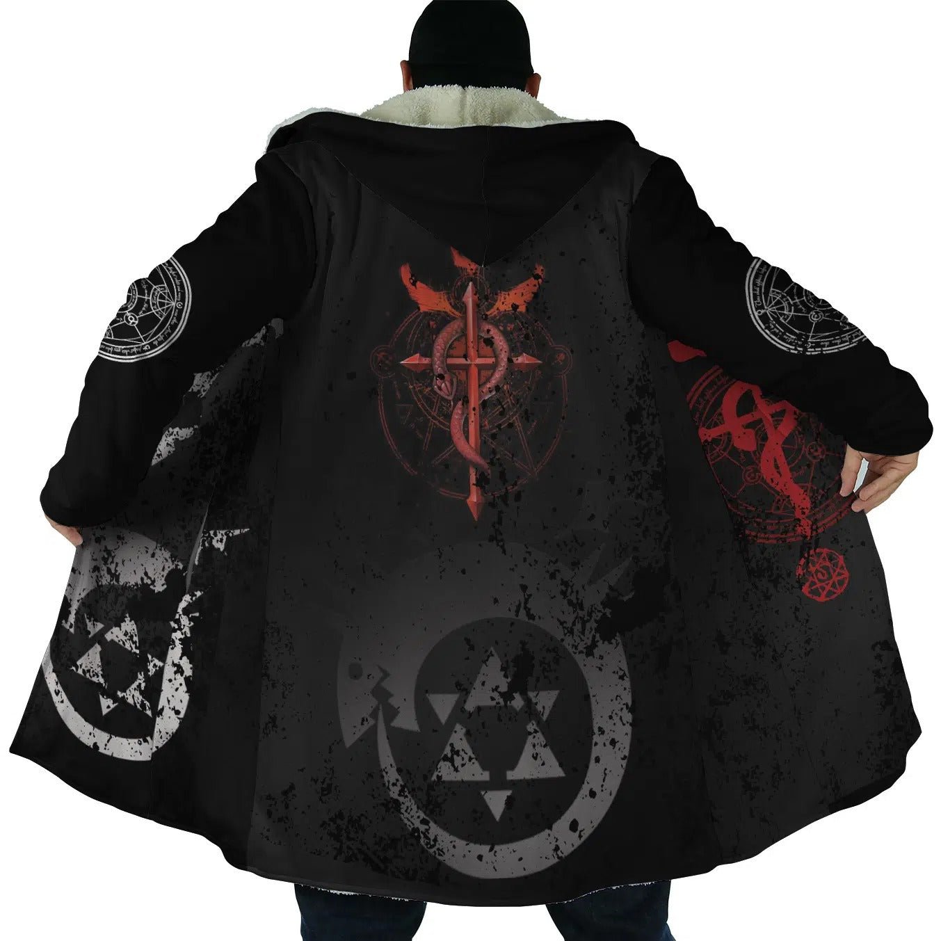 Fullmetal Alchemist Caduceus Transmutation Zip Hooded Cloak - Dimensional Era