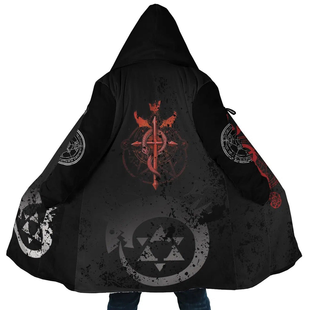 Fullmetal Alchemist Caduceus Transmutation Zip Hooded Cloak - Dimensional Era