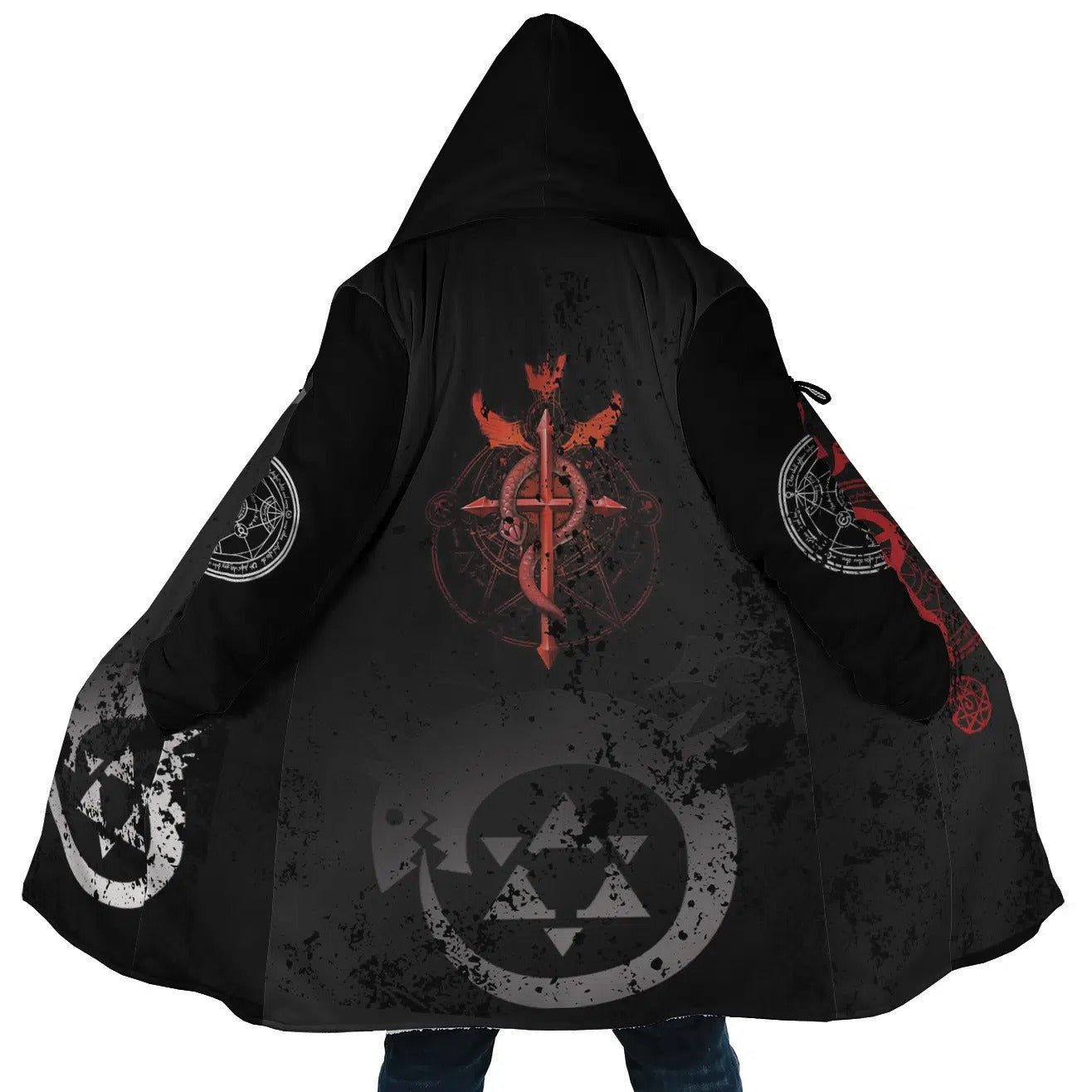 Fullmetal Alchemist Caduceus Transmutation Zip Hooded Cloak - Dimensional Era
