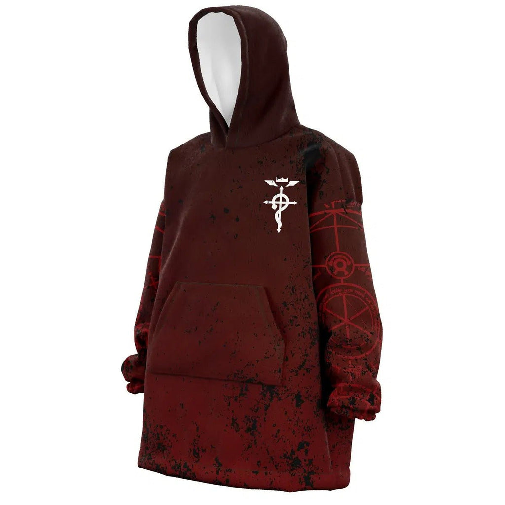 Fullmetal Alchemist Distressed Flamel Hoodie Blanket - Dimensional Era